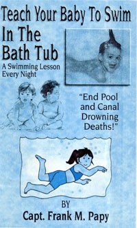 Teach your baby to swim in the bathtub