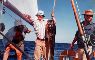 Who says you can't catch fish from a sailboat?